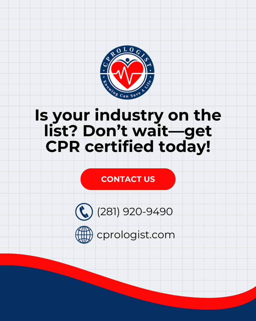 Infographic for CPR classes to get certified at your job site.