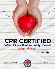 How Much Is A BLS Class in Houston? CPR certified meaning explained with hands holding a red heart for CPR training awareness.
