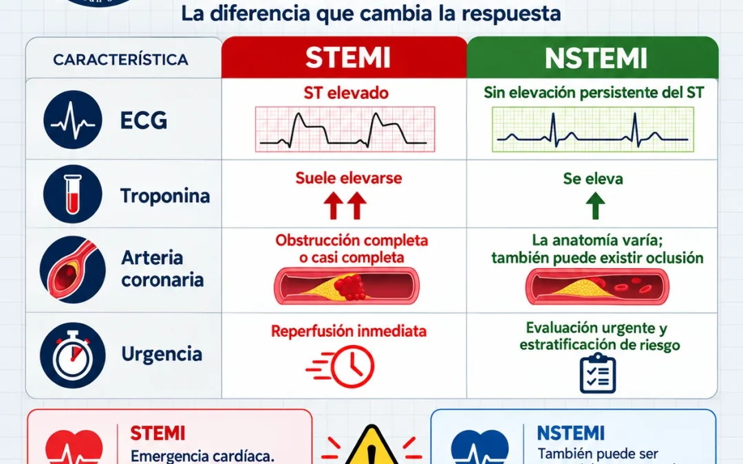 ¿Qué es un infarto STEMI? Síntomas, ECG y por qué cada minuto cuenta